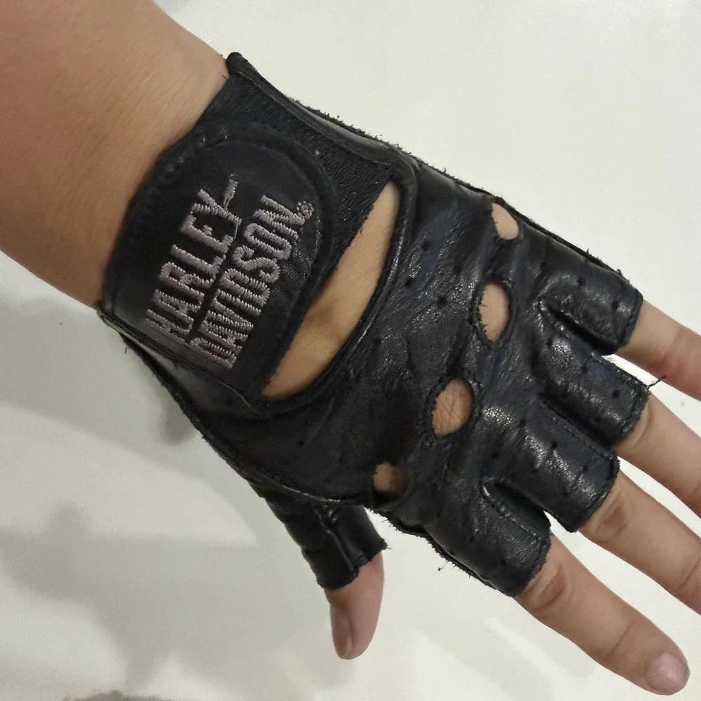 Harley-Davidson Women's Small Black Leather Fingerless Left Glove Replacement